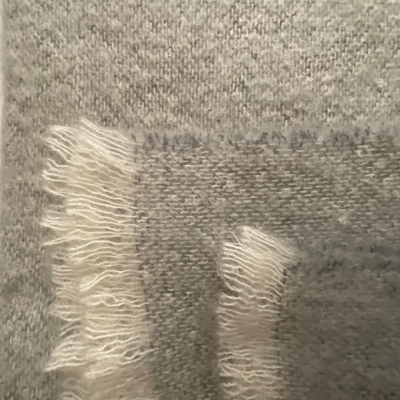 The Citizenry Grey Mohair Wool Throw Blanket Wrap 56”x72”Made in Ireland NEW - Picture 12 of 14